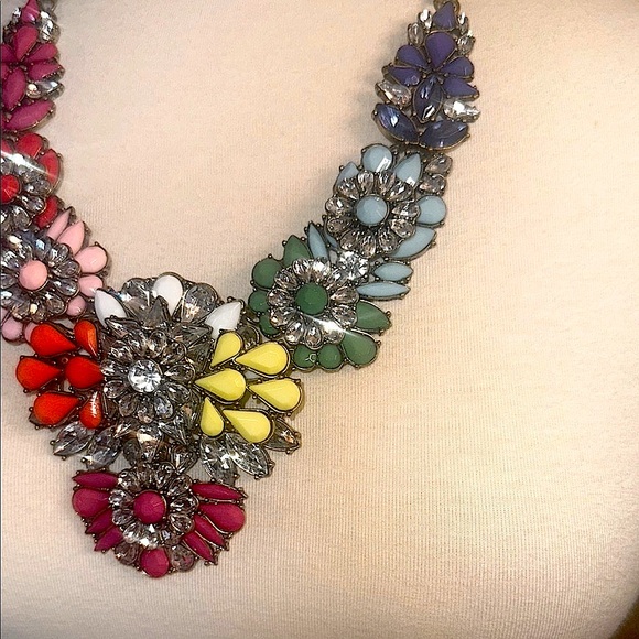 Apolonia Rainbow Floral Statement Necklace - Picture 5 of 9